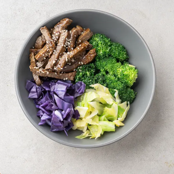 Cantonese Beef & Broccoli Slaw Bowl
